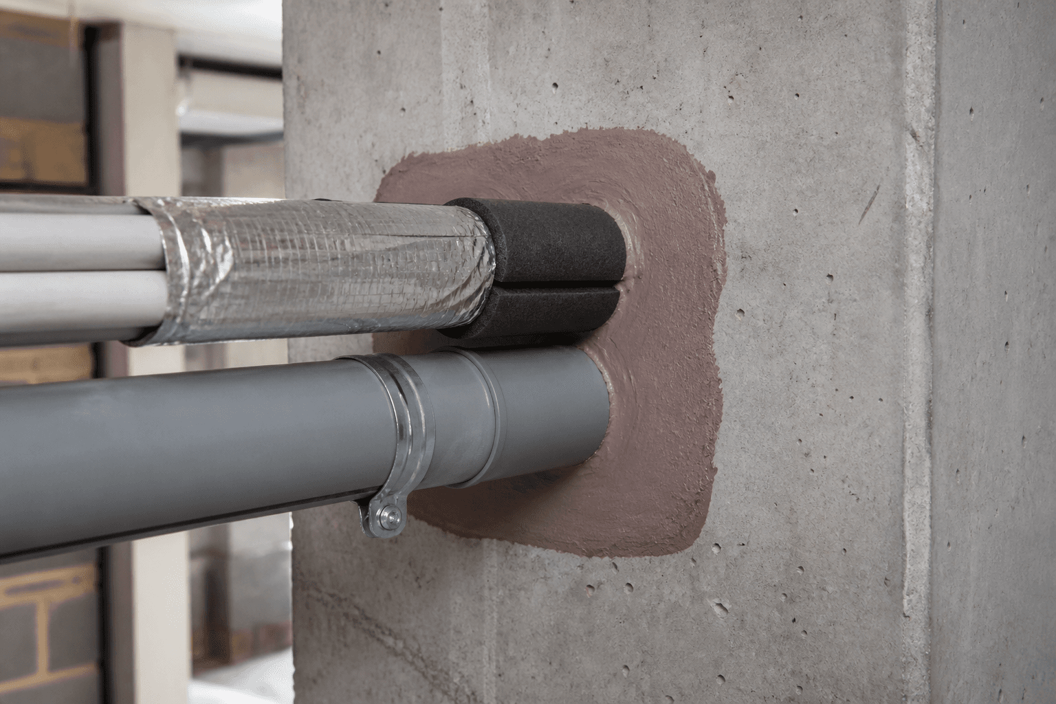 Fire-stopping and fire-door work on a UK site floor plate
